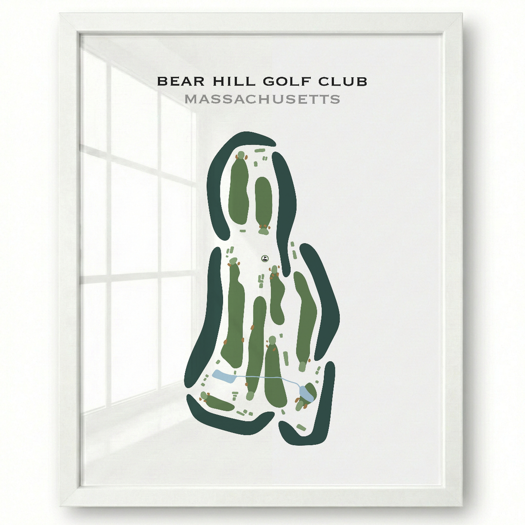 Bear Hill Golf Club, Massachusetts - Printed Golf Courses
