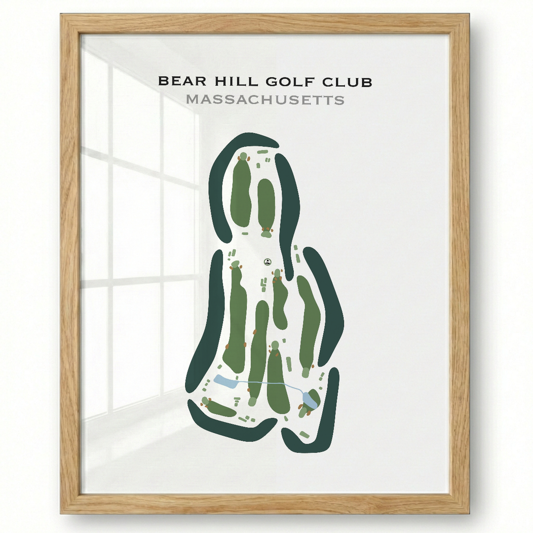 Bear Hill Golf Club, Massachusetts - Printed Golf Courses
