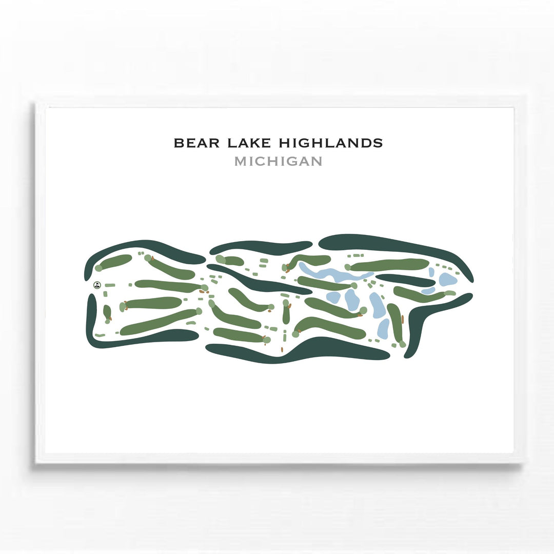 Bear Lake Highlands Golf Course, Michigan - Printed Golf Course