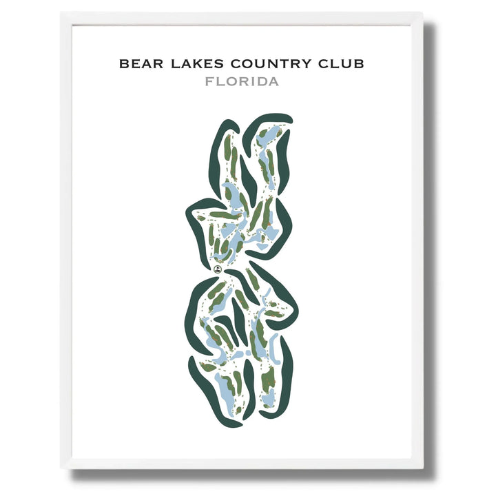 Bear Lakes Country Club, Florida - Printed Golf Courses