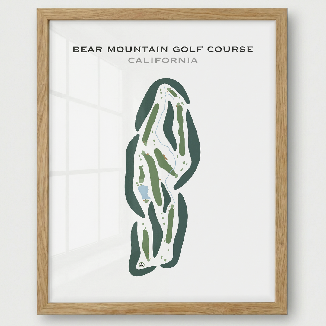 Bear Mountain Golf Course, California - Printed Golf Courses