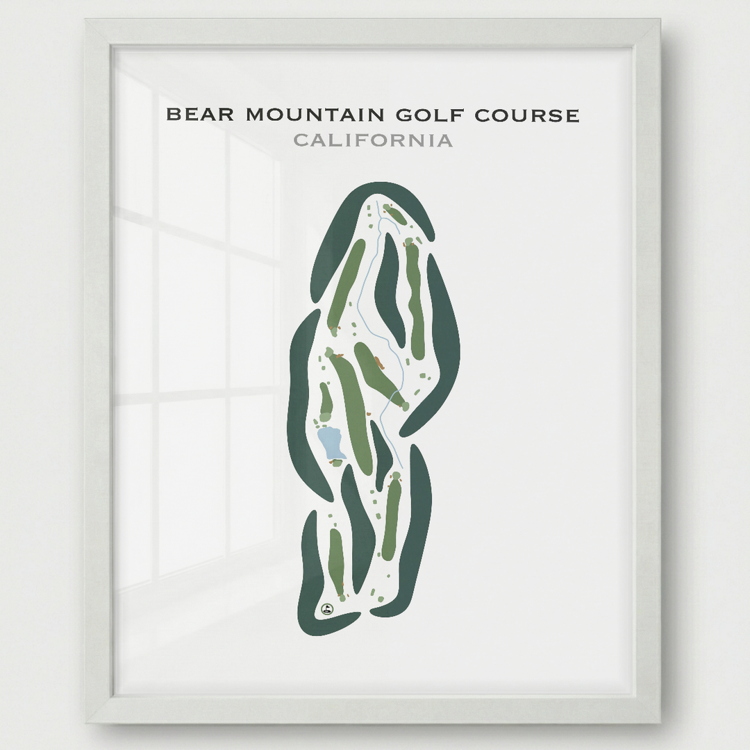 Bear Mountain Golf Course, California - Printed Golf Courses