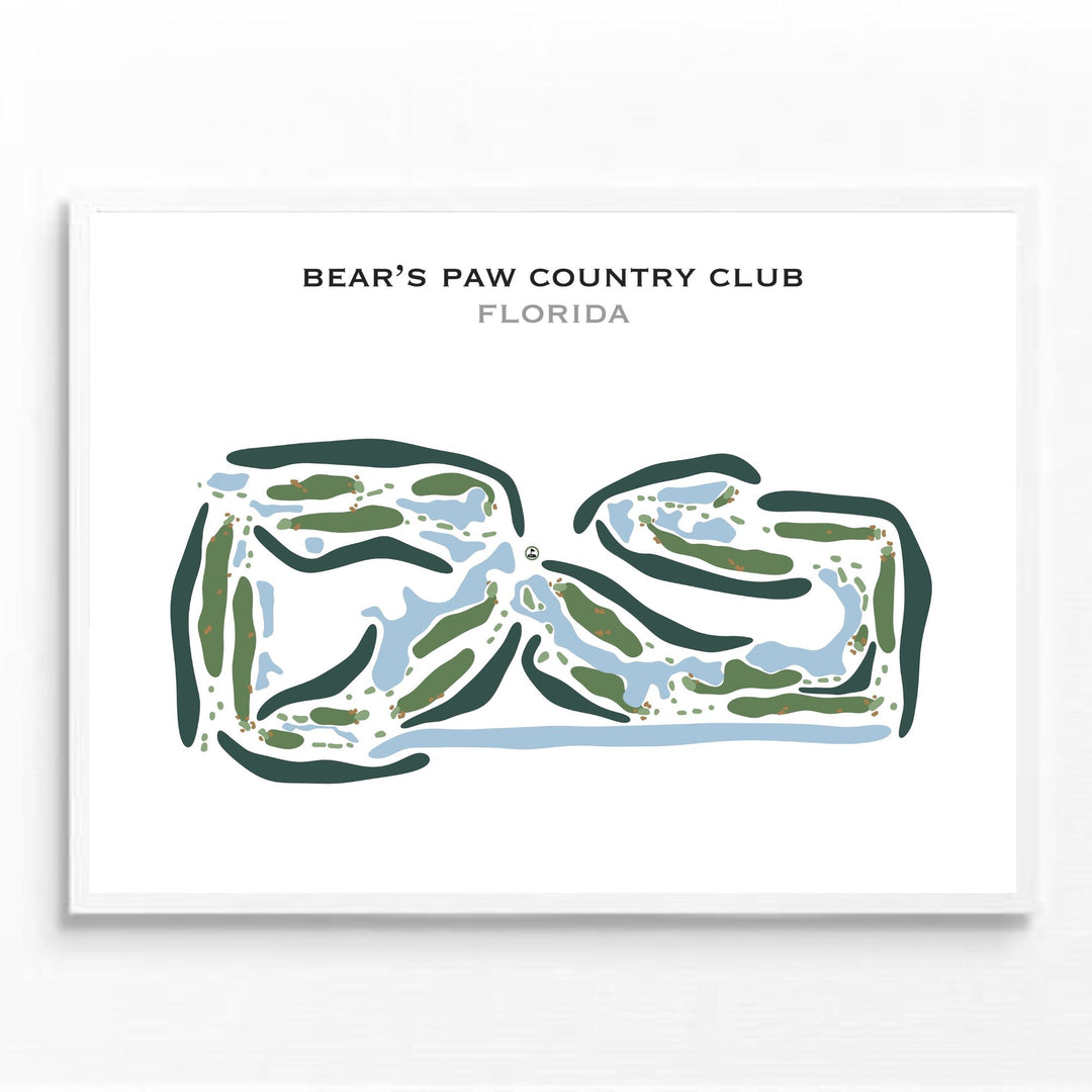 Bear's Paw Country Club, Florida - Printed Golf Courses