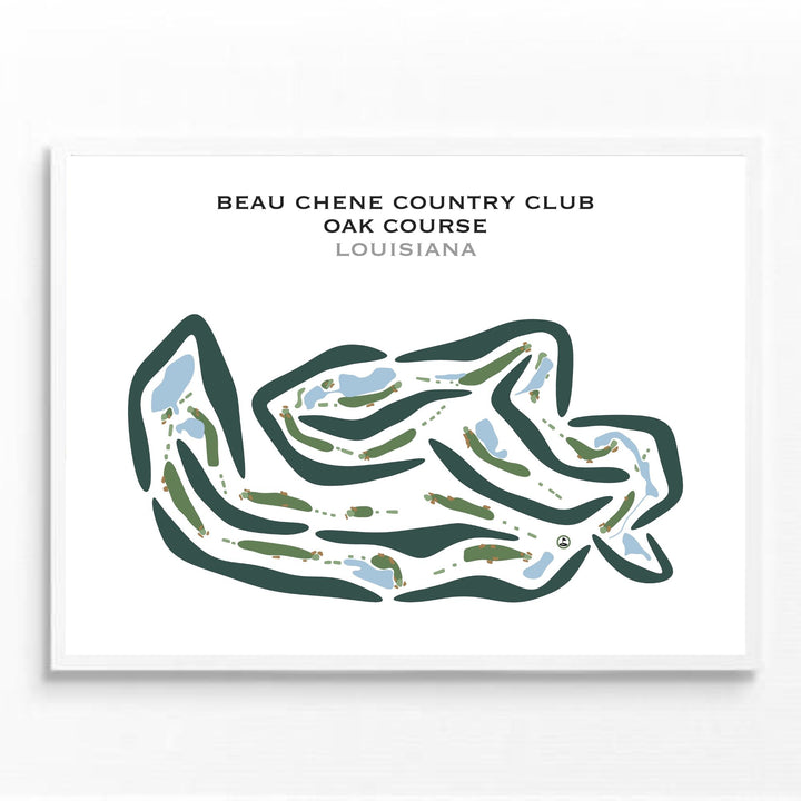 Beau Chene Country Club - Oak Course, Louisiana - Printed Golf Courses