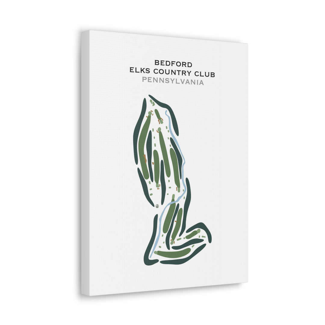 Bedford Elks Country Club, Pennsylvania - Printed Golf Course