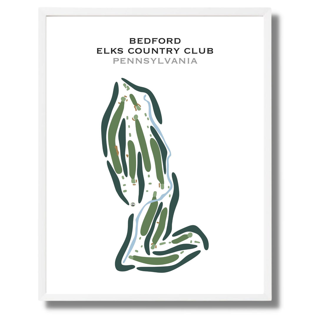 Bedford Elks Country Club, Pennsylvania - Printed Golf Course