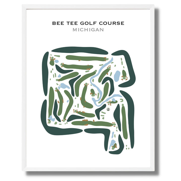 Bee Tee Golf Course, Michigan - Printed Golf Courses