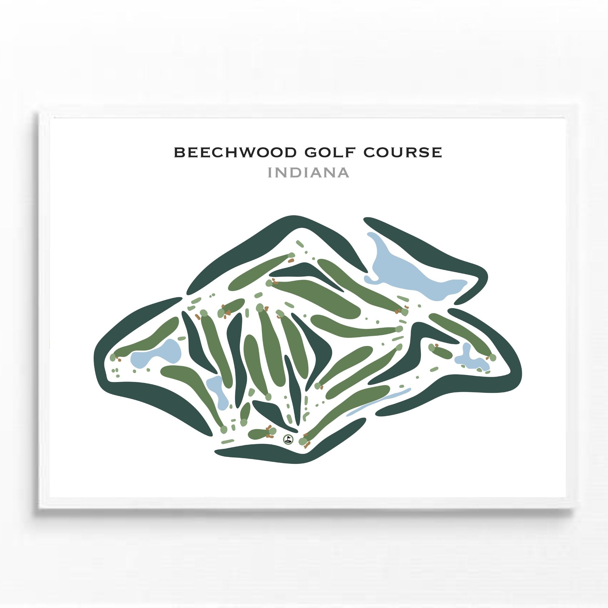 Buy the best printed golf course Beechwood Golf Course Indiana Golf