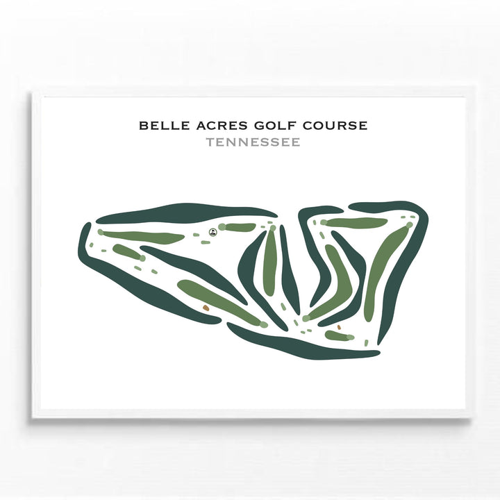 Belle Acres Golf Course, Tennessee - Printed Golf Courses