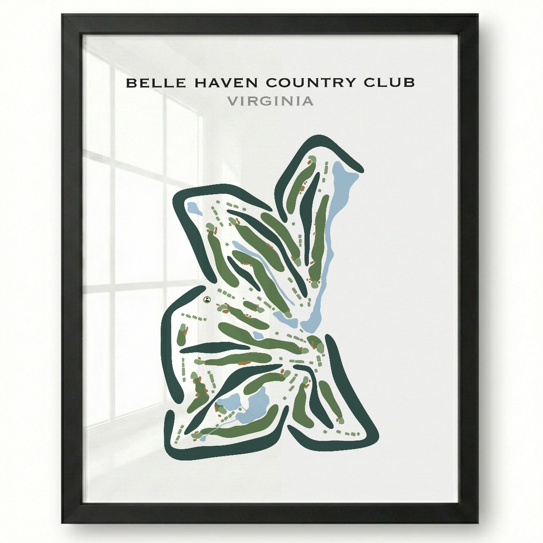 Belle Haven Country Club, Virginia - Printed Golf Courses