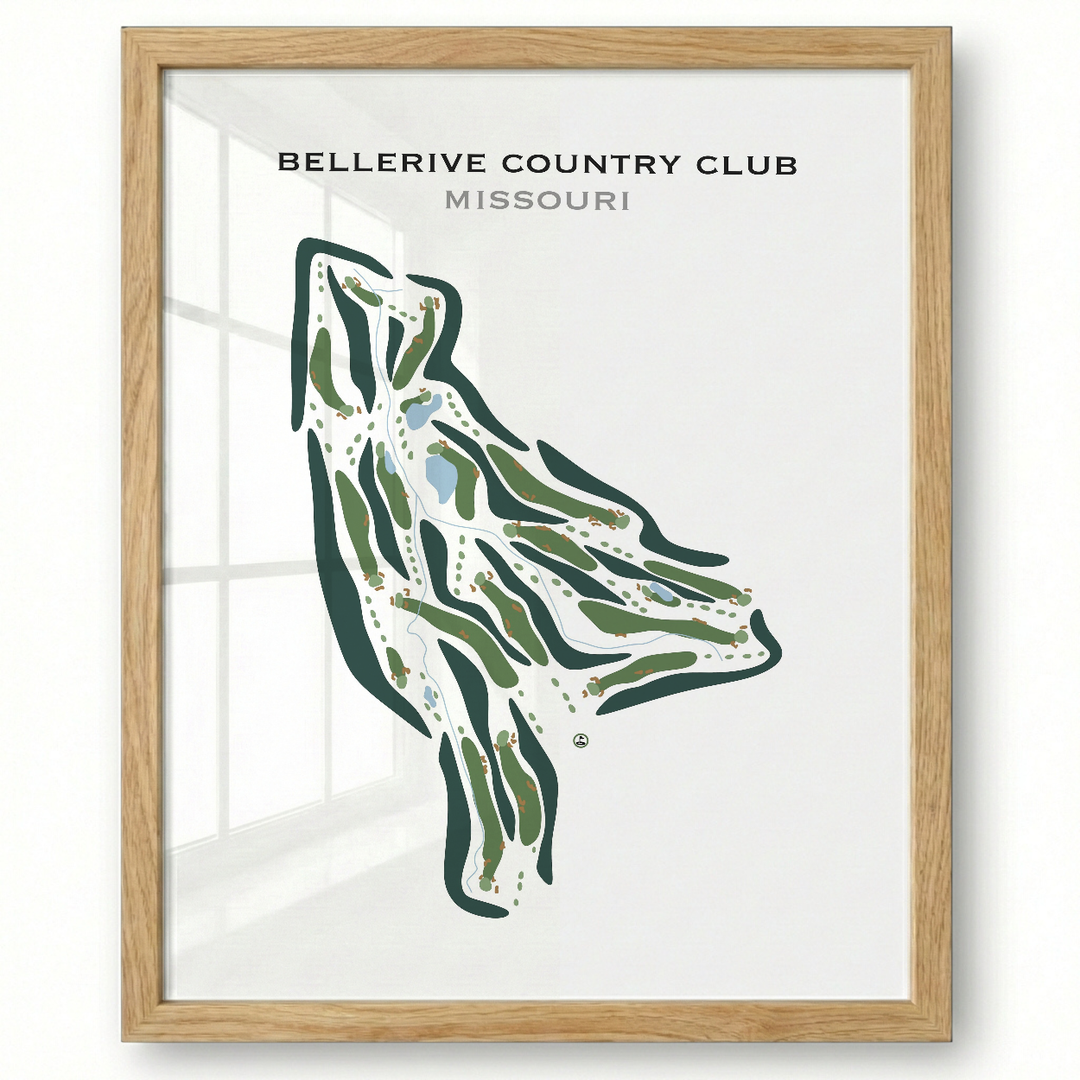 Bellerive Country Club, Missouri - Printed Golf Courses