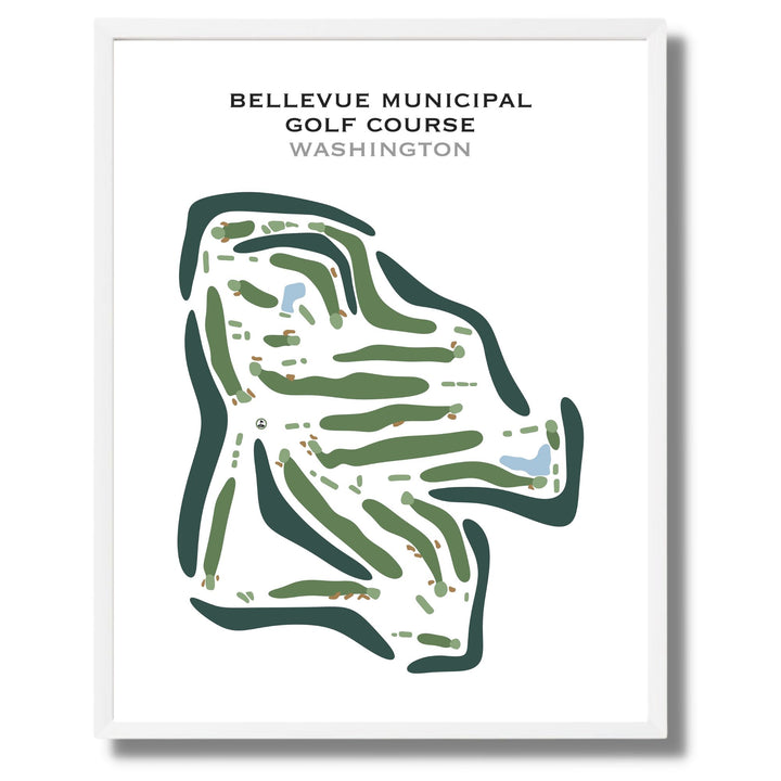 Bellevue Municipal Golf Course, Washington - Printed Golf Course