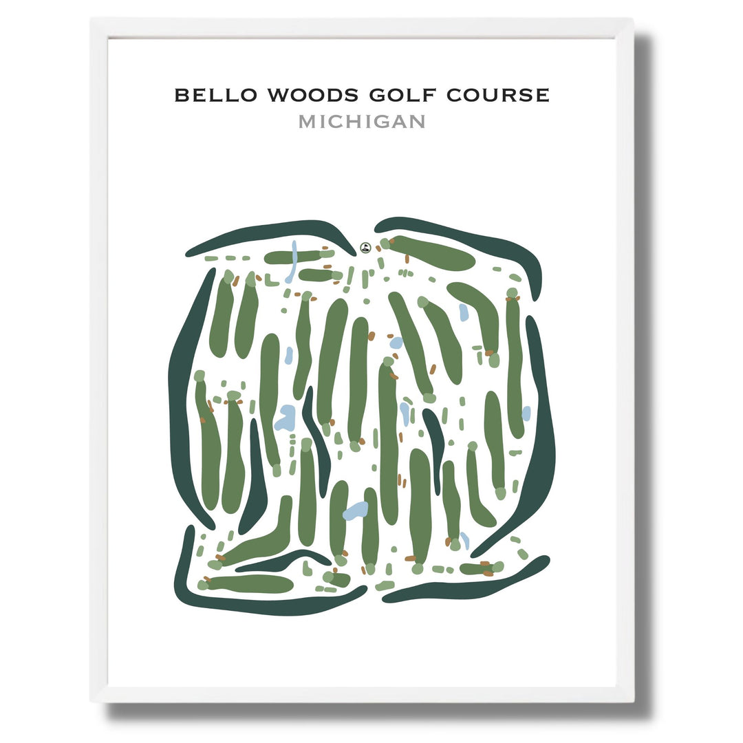 Bello Woods Golf Course, Michigan - Printed Golf Courses