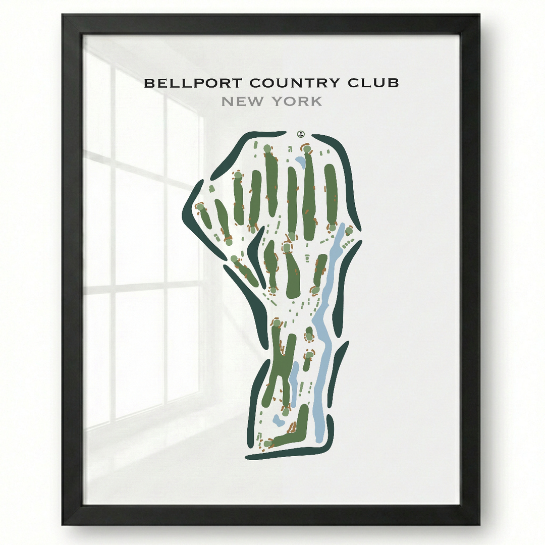 Bellport Country Club, New York - Printed Golf Course