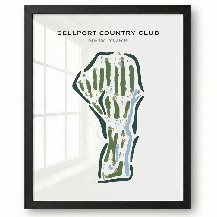 Bellport Country Club, New York - Printed Golf Course