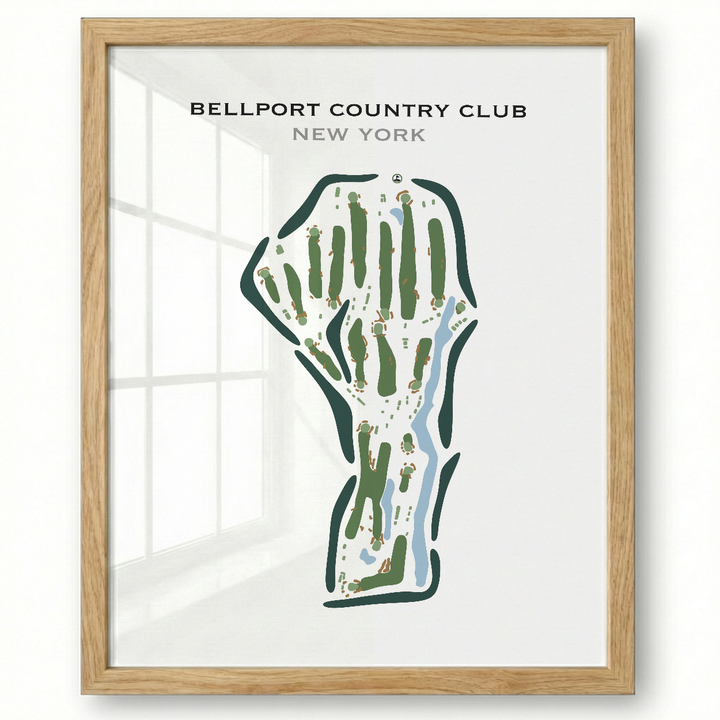 Bellport Country Club, New York - Printed Golf Course