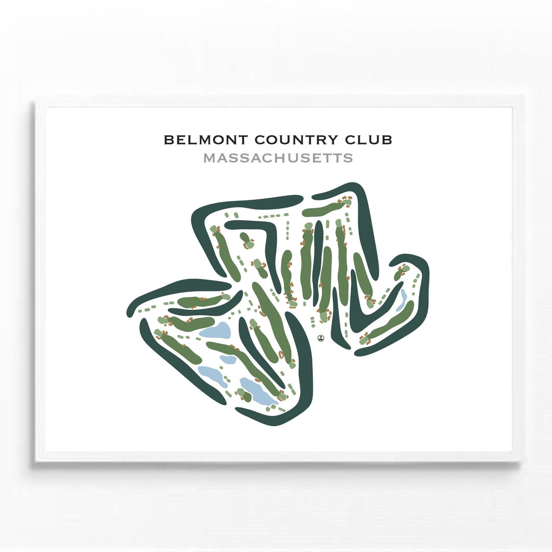 Belmont Country Club, Massachusetts - Printed Golf Course