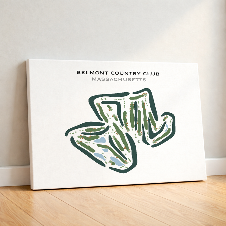 Belmont Country Club, Massachusetts - Printed Golf Course