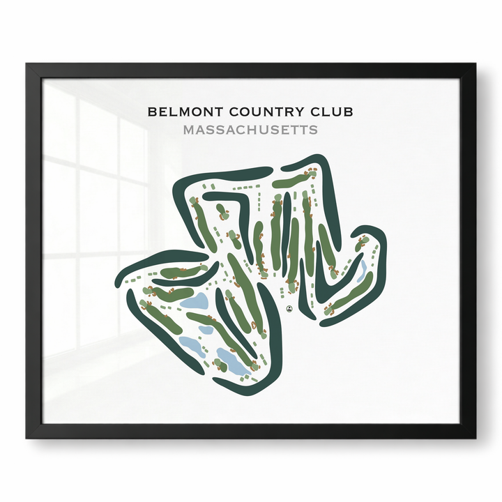 Belmont Country Club, Massachusetts - Printed Golf Course