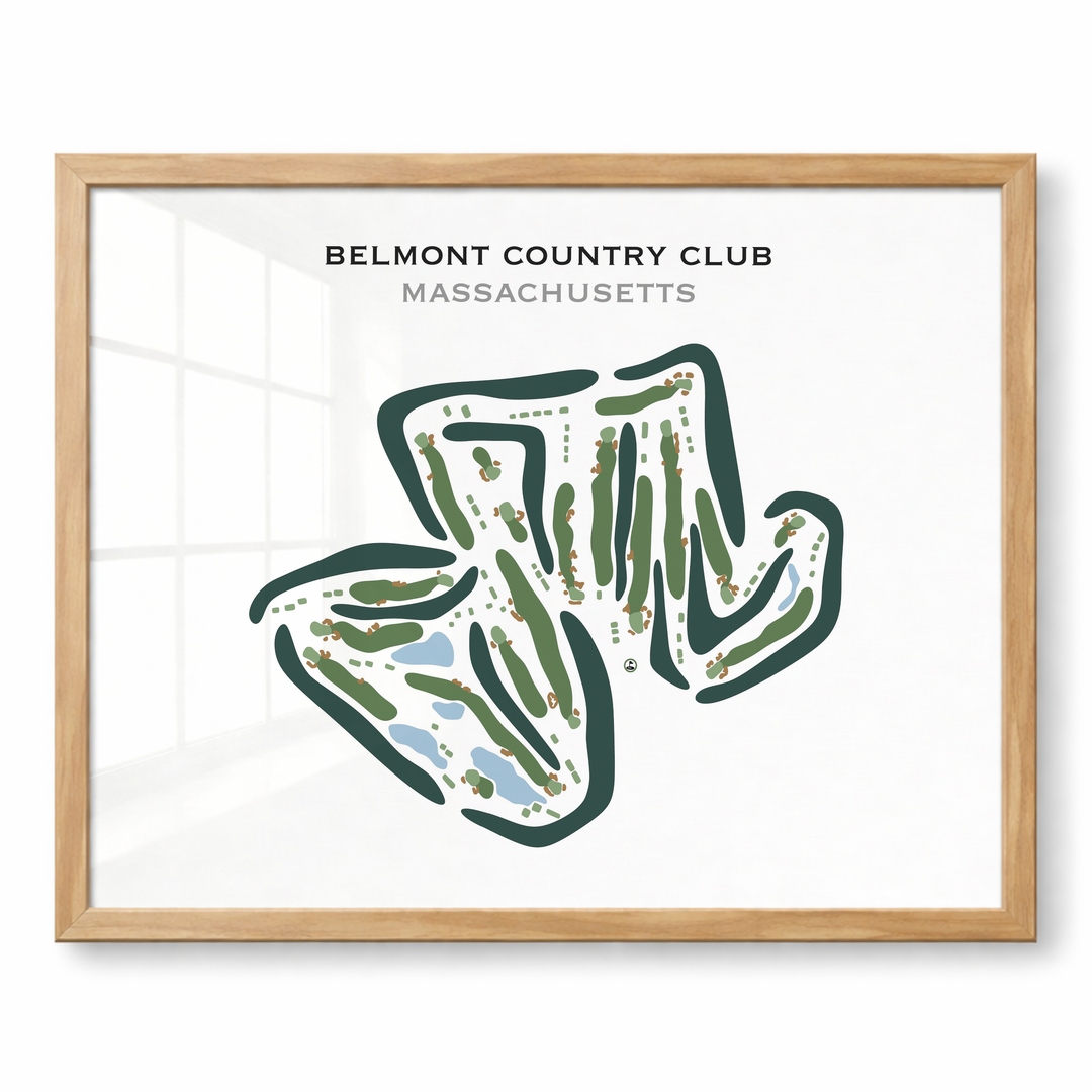 Belmont Country Club, Massachusetts - Printed Golf Course