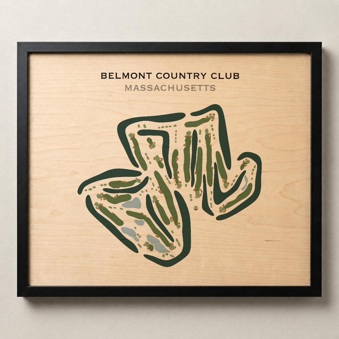 Belmont Country Club, Massachusetts - Printed Golf Course