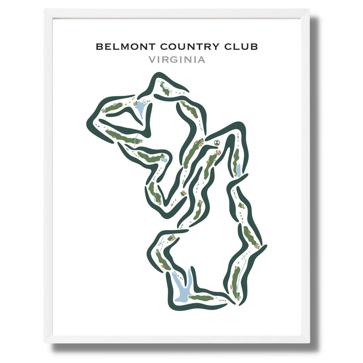 Belmont Country Club, Virginia - Printed Golf Courses