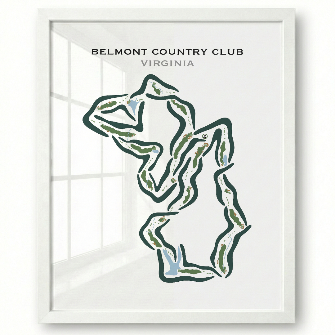 Belmont Country Club, Virginia - Printed Golf Courses