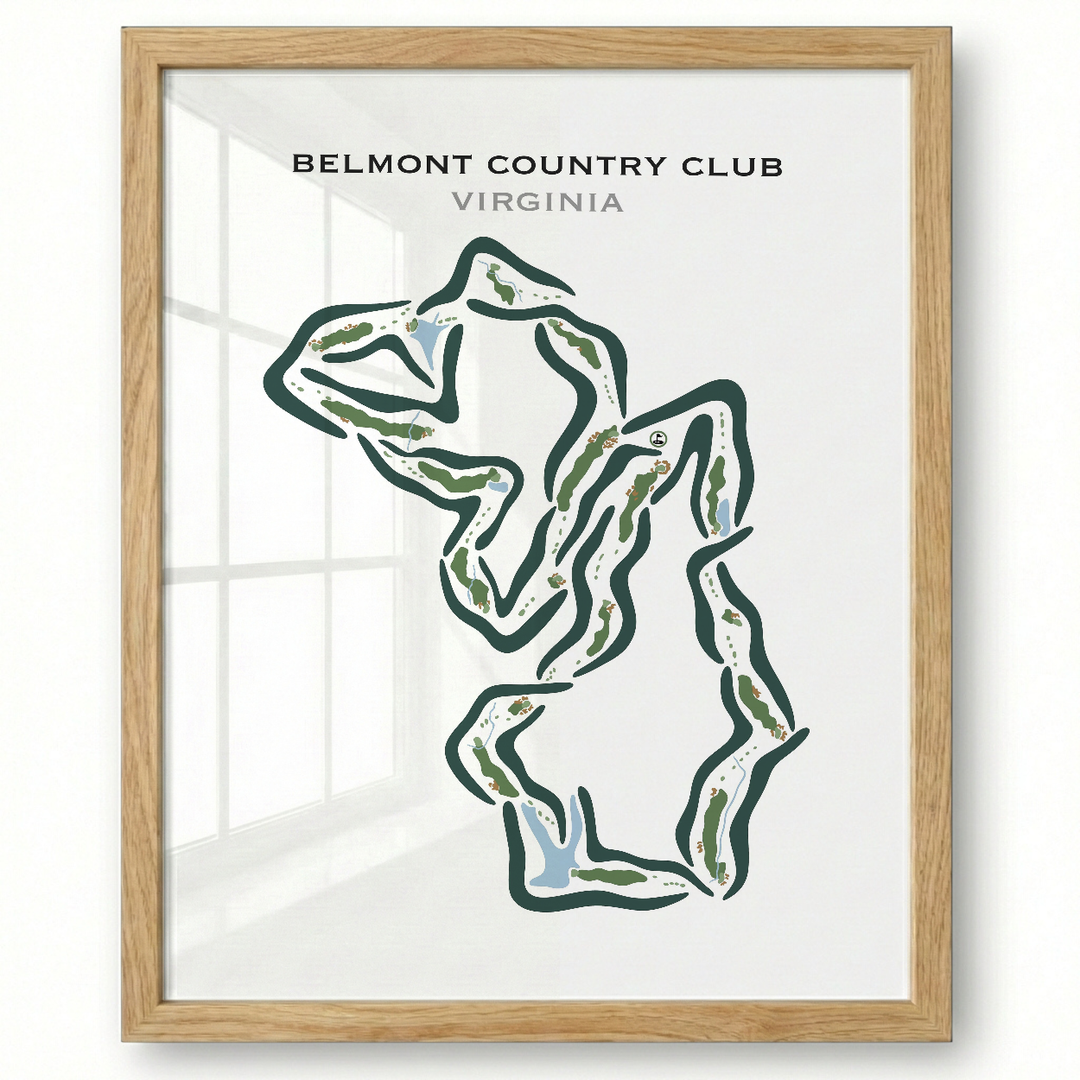 Belmont Country Club, Virginia - Printed Golf Courses