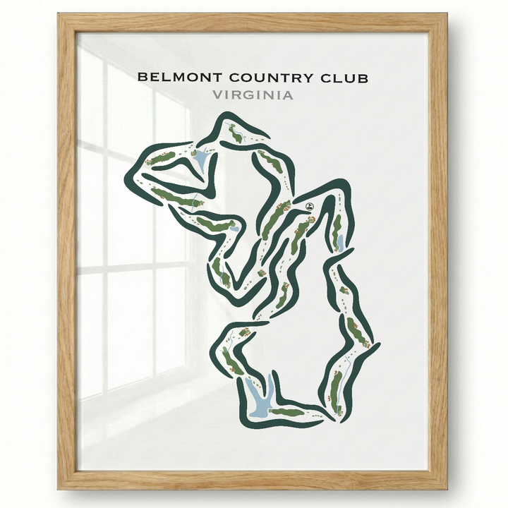 Belmont Country Club, Virginia - Printed Golf Courses