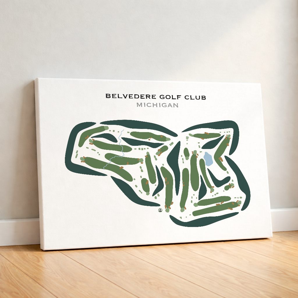 Belvedere Golf Club, Michigan - Printed Golf Course