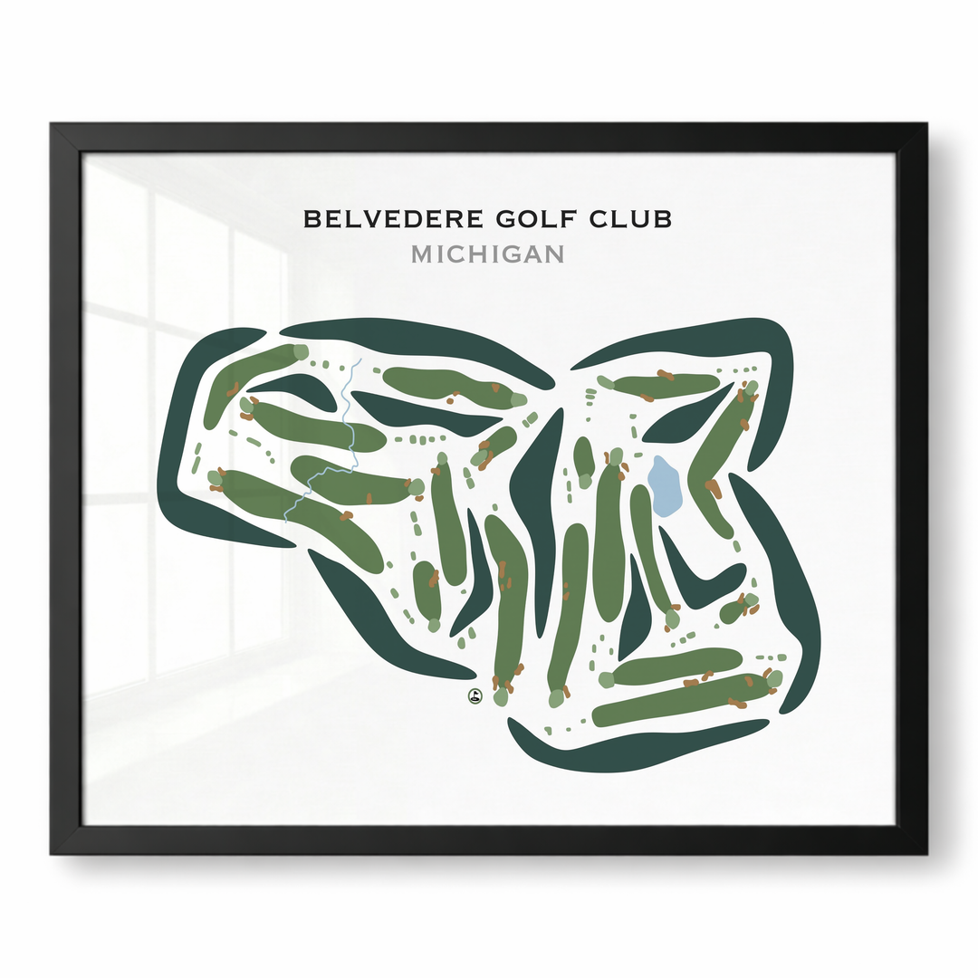 Belvedere Golf Club, Michigan - Printed Golf Course