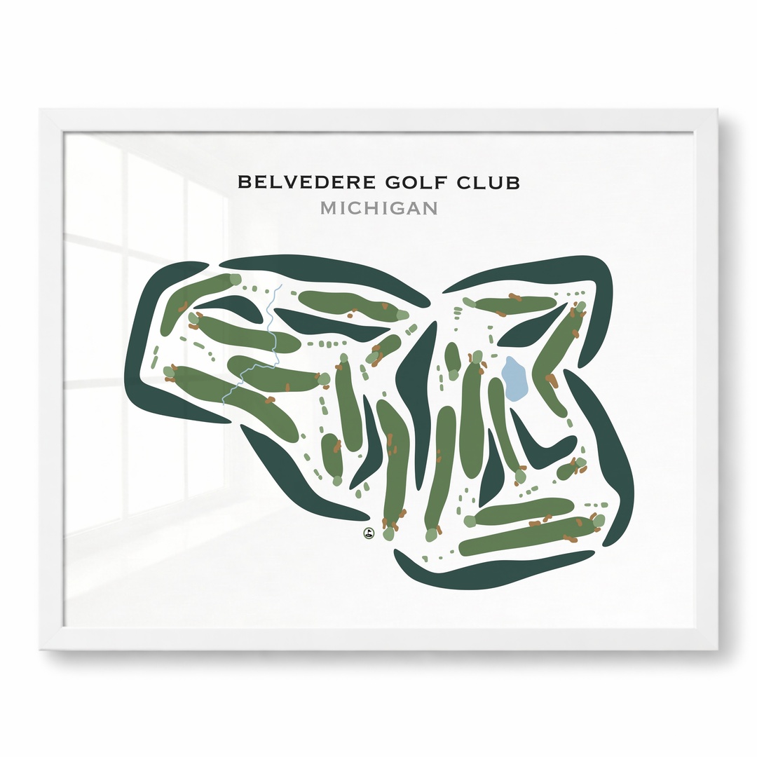 Belvedere Golf Club, Michigan - Printed Golf Course