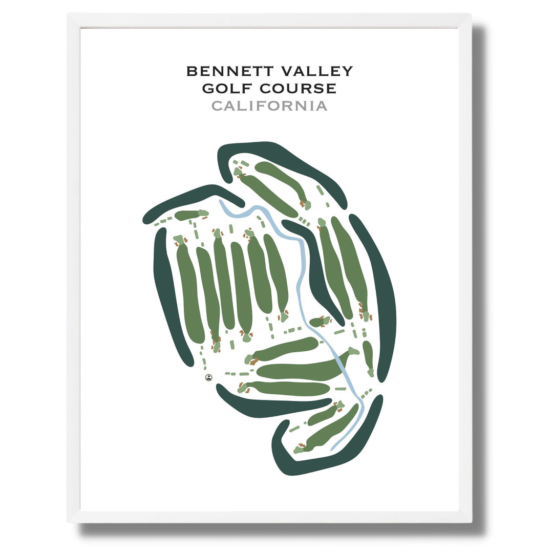 Bennett Valley Golf Course, California - Printed Golf Courses