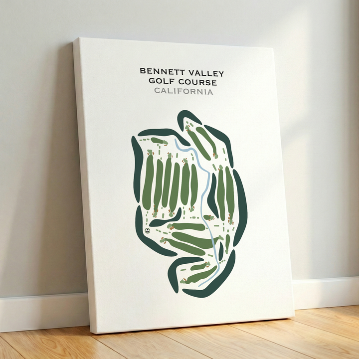 Bennett Valley Golf Course, California - Printed Golf Courses