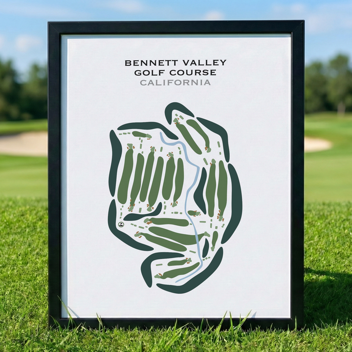 Bennett Valley Golf Course, California - Printed Golf Courses