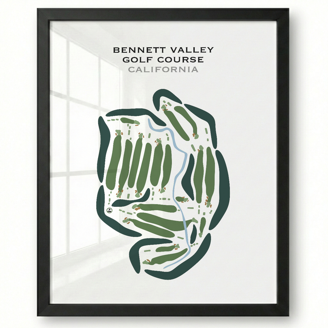 Bennett Valley Golf Course, California - Printed Golf Courses