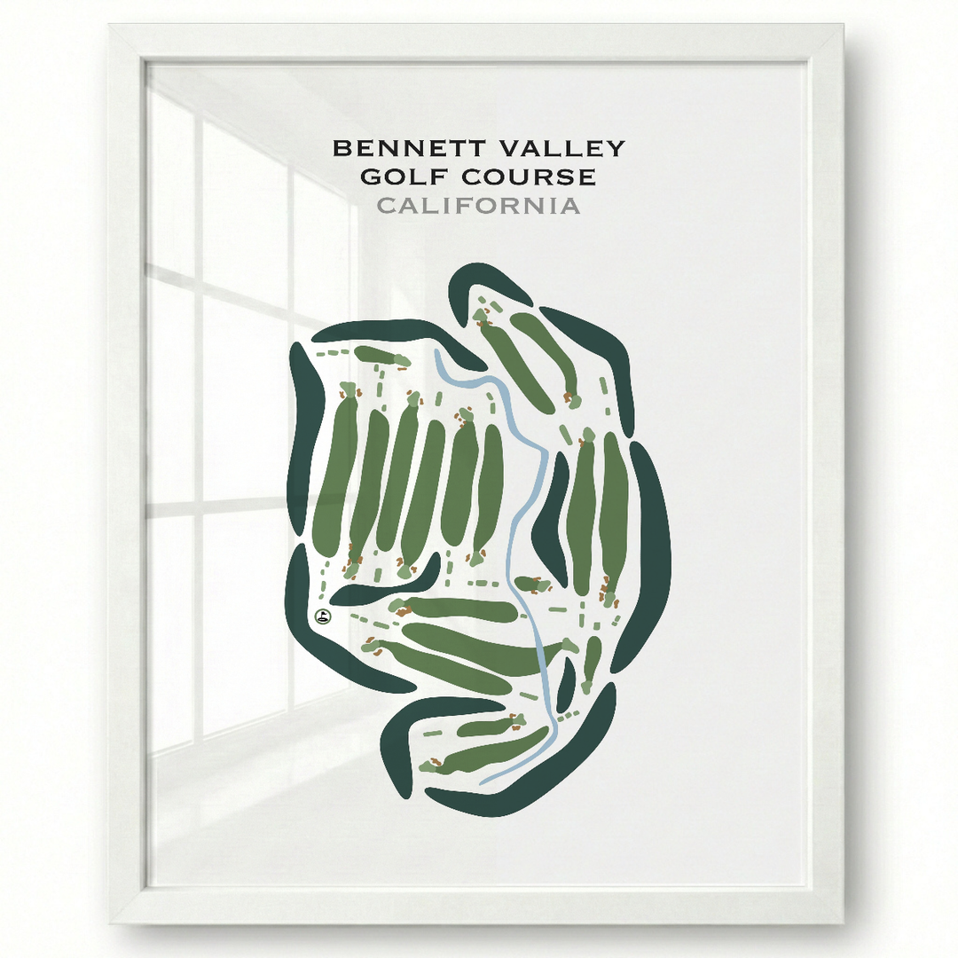 Bennett Valley Golf Course, California - Printed Golf Courses