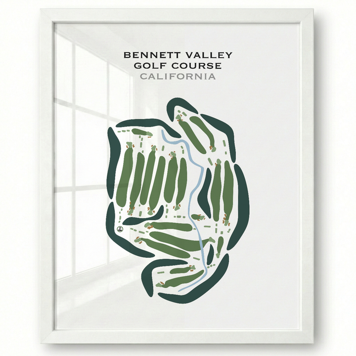 Bennett Valley Golf Course, California - Printed Golf Courses