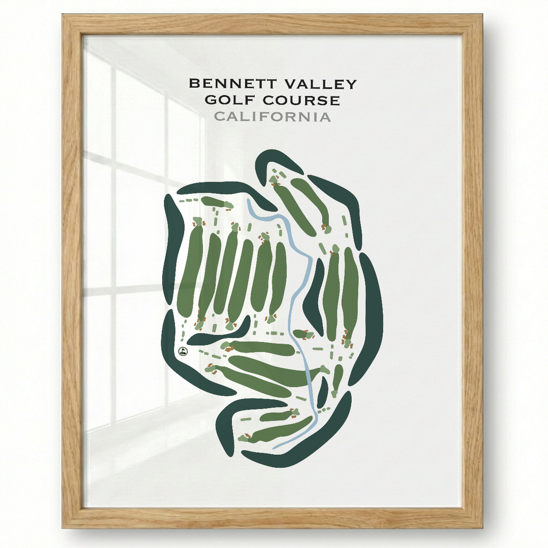 Bennett Valley Golf Course, California - Printed Golf Courses