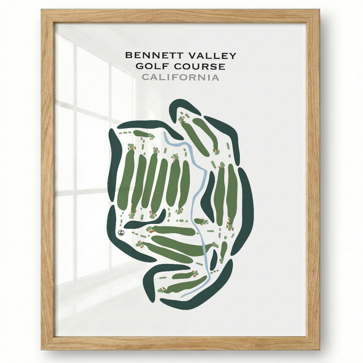 Bennett Valley Golf Course, California - Printed Golf Courses