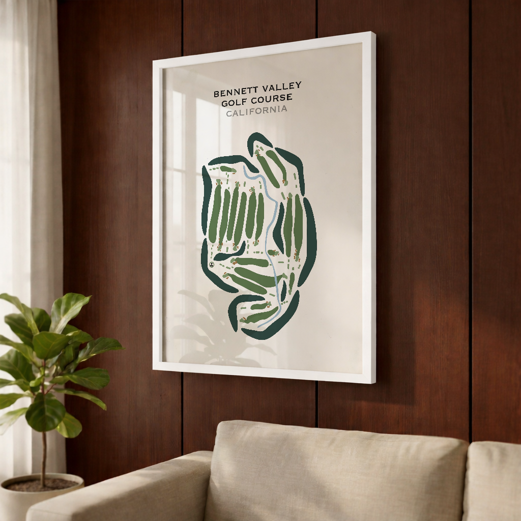 Bennett Valley Golf Course, California - Printed Golf Courses
