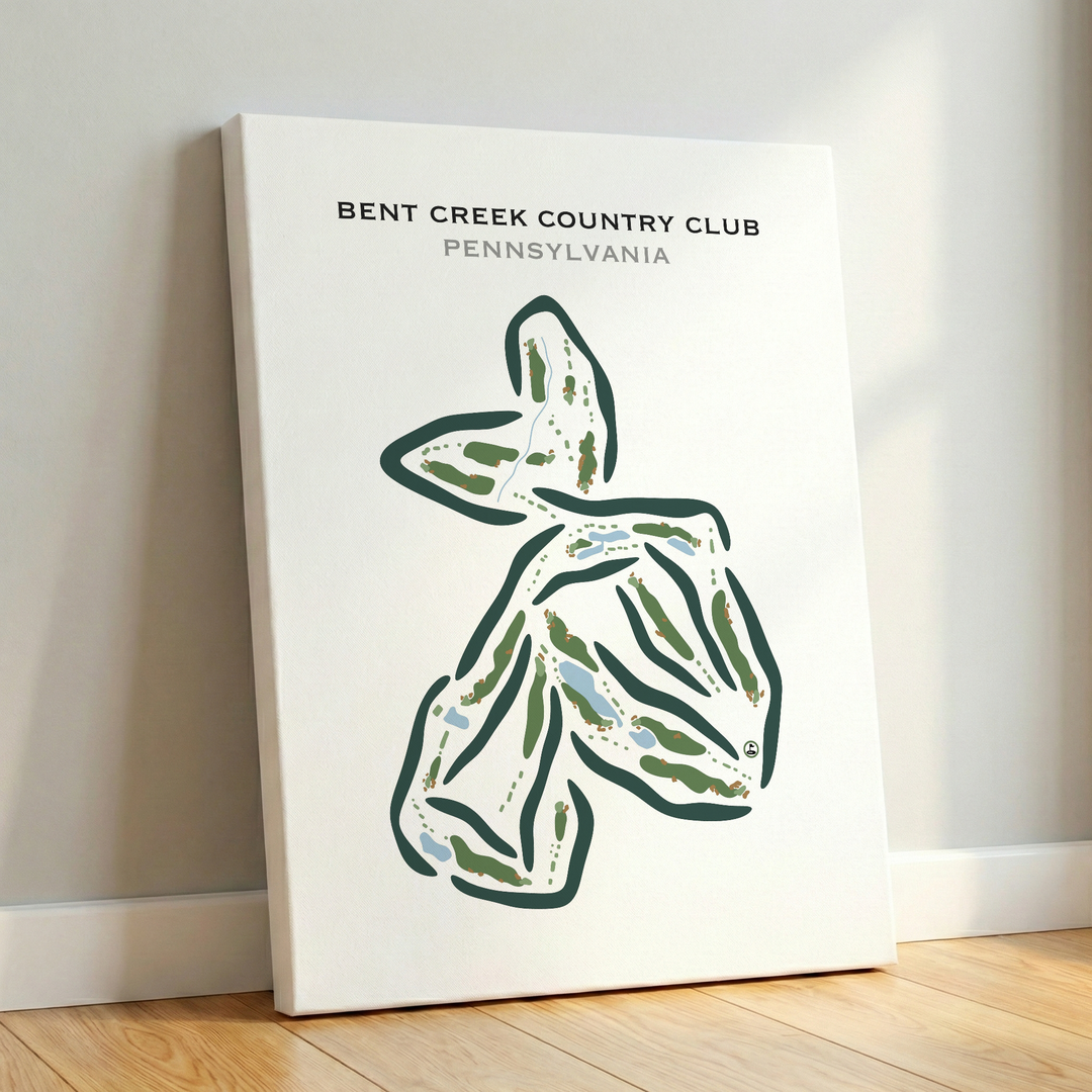 Bent Creek Country Club, Pennsylvania - Printed Golf Courses