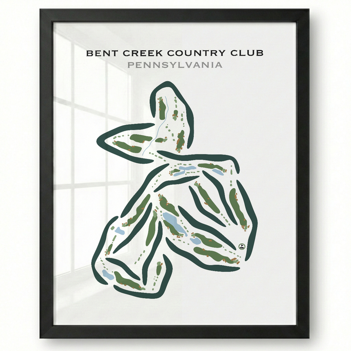 Bent Creek Country Club, Pennsylvania - Printed Golf Courses