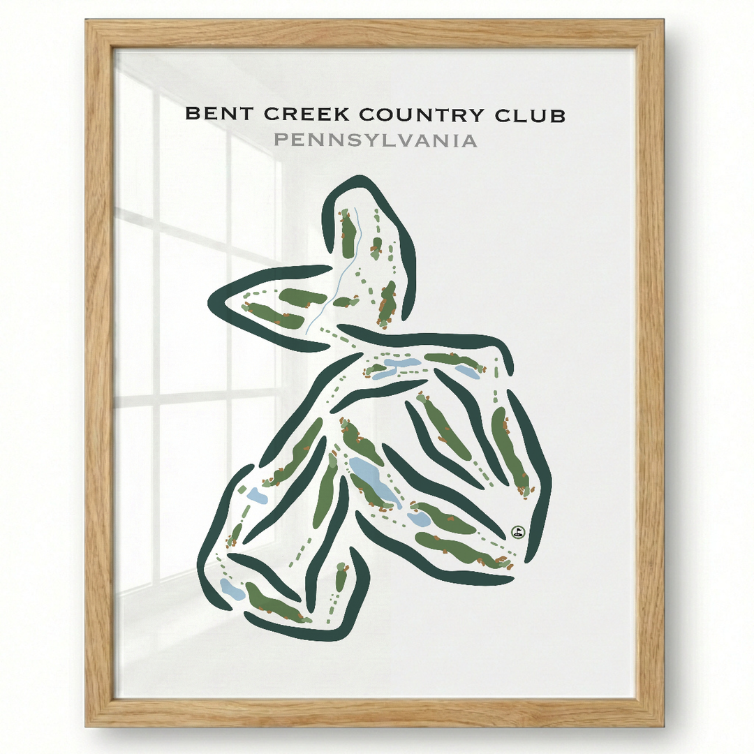 Bent Creek Country Club, Pennsylvania - Printed Golf Courses