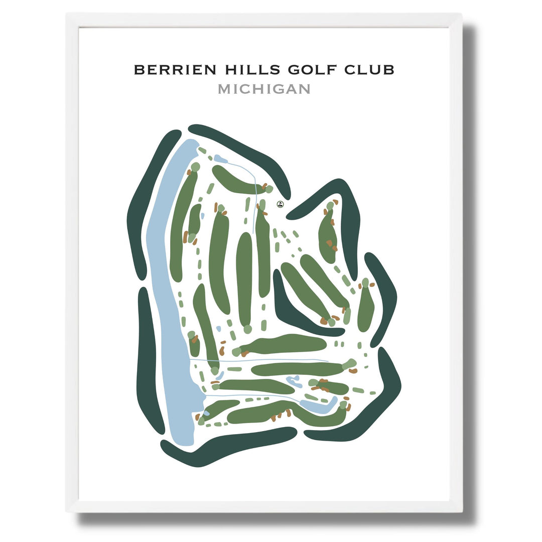 Berrien Hills Golf Club, Michigan - Printed Golf Courses