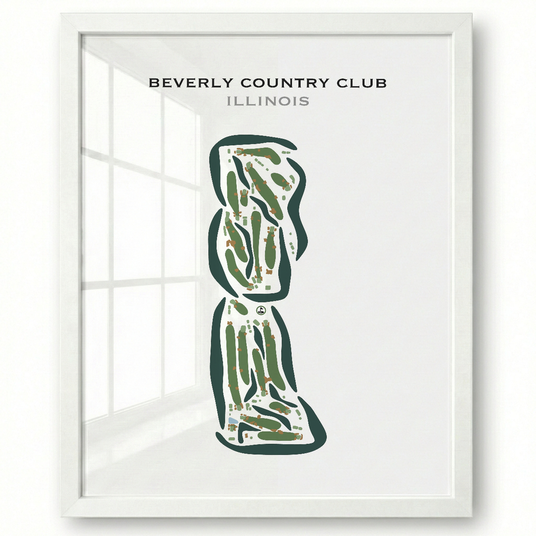 Beverly Country Club, Illinois - Printed Golf Courses