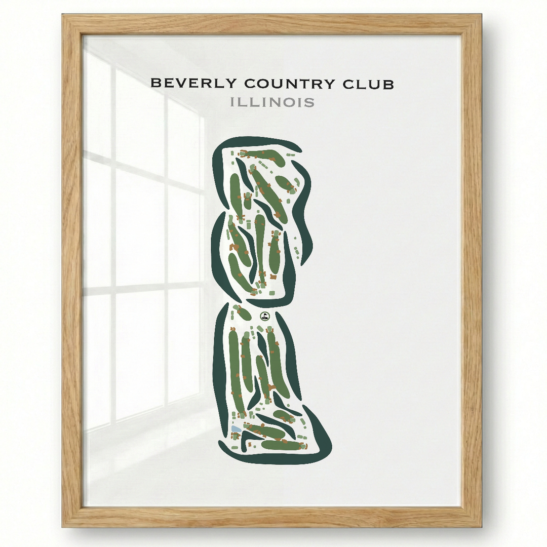 Beverly Country Club, Illinois - Printed Golf Courses