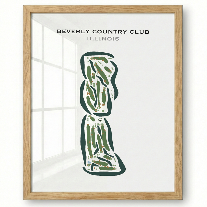 Beverly Country Club, Illinois - Printed Golf Courses