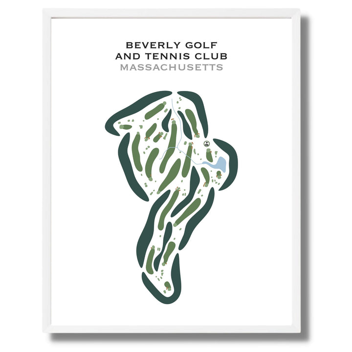 Beverly Golf & Tennis Club, Massachusetts - Printed Golf Courses