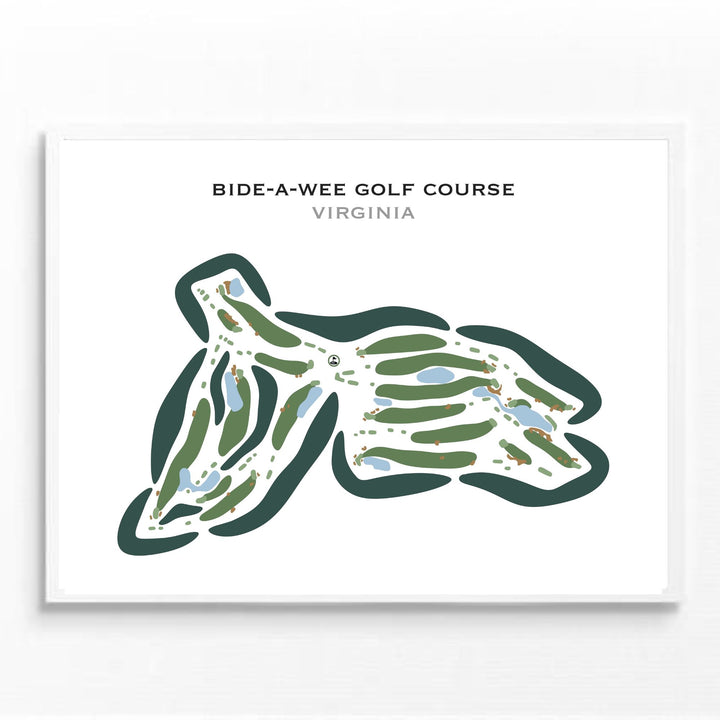 Bide-A-Wee Golf Course, Virginia - Printed Golf Courses